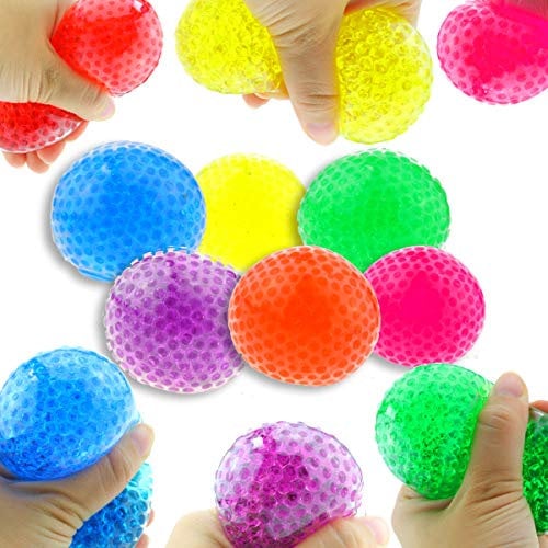 Kögler Quetschball Squeezeball Perlen 3er Set Flutschiball Anti Stress Knetball Bunt ca.6cm