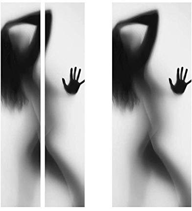 Aeromdale 3D Sexy Sly Woman Poster, PVC, wasserdicht, für die gesamte Tür, Aufkleber, kreative Aufkleber, Wandaufkleber, Wandbild, Schlafzimmer, Heimdekoration