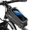 HOMIEE Fahrrad Rahmentasche Lenkertasche Wasserdicht Handytasche für Smartphone bis zu 6.8 Zoll, Fahrrad Handyhalterung mit TPU Sensitivem Touchscreen für Montainbikes, Rennrad, Ebikes