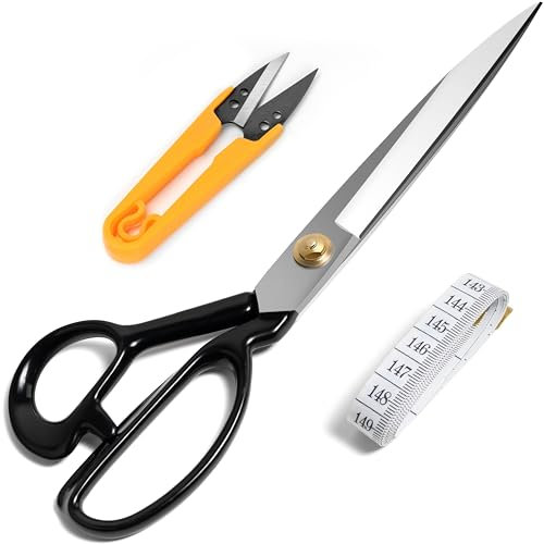 Stoffschere 25,4cm Lederschneideschere zum Schneiden von Stoffen professionelle ultrascharfe Nähschere Schneiderschere Stoffschneideschere Schneiderschere