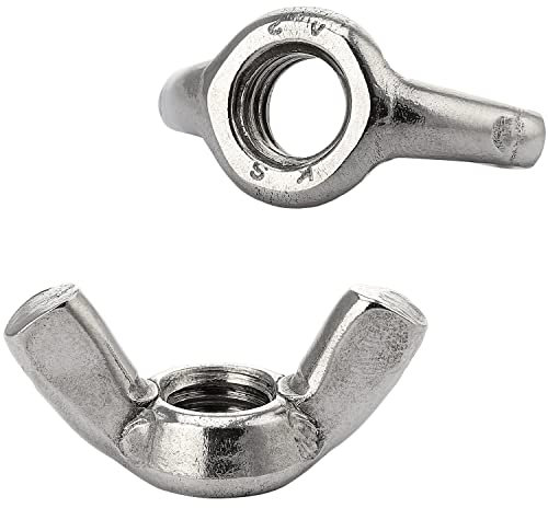 FASTON® Flügelmutter M5 amerikanische Form aus rostfreiem Edelstahl A2 V2A (500 Stück) ähnl. DIN 315 kantige Flügel Flügelmuttern Rostfrei Mutter Maschinenbefestigung