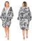Dreamscene Tie Dye Oversized Hoodie Zip Up Womens Sherpa Fleece Wearable Blanket Giant Sweatshirt Cardigan Jumper, Charcoal Grey