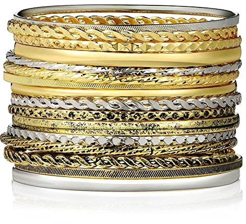 Yaomiao 16 Stück Piraten Armreifen Azteken Armreif Wahrsagerin Armbänder für Frauen Gemischtes Metall Piratenschmuck Indianerschmuck Zubehör für Damen(Silber, Gold, Bronze)