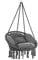 DETEX® Hängesessel bis 150kg Belastbar Boho Stil Wetterfest GS-Zertifiziert Garten 360° Drehbar Anthrazit Hängestuhl Indoor & Outdoor inkl. bequemer Kissen