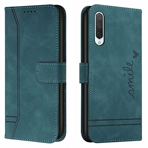 Lihondar Funda para Xiaomi Mi A3 / CC9e, Premium PU Cuero Billetera Tapa Flip Protectora Carcasa Libro Case Magnético con Tapa y Ranura para Tarjetas Piel Cartera para Xiaomi Mi A3 / CC9e (Verde)