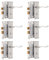 Probrico 6 Victorian Scroll Nickel Door Handle Sets, Internal Door Lock for Bathroom, 2.5 (65mm) Mortice Door Latch Included, Backplate 154mm×40mm