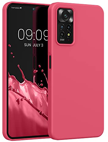 kwmobile Handyhülle für Xiaomi Redmi Note 11 Pro/Note 11 Pro (5G) / Note 12 Pro (4G) Hülle - Case Silikon - Kabelloses Laden - Schutzhülle Cover in Awesome Pink