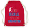 wowshirt Turnbeutel Gymsack Echte Kerle Spielen Badminton Badmintonspieler Sportler, Farbe:Classic Red