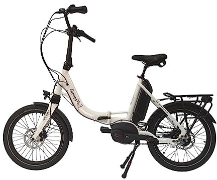 GermanXia MOBILEMASTER P8K F 2023 mit Bosch Performance Line Mittelmotor,Shimano Nexus 8-Gang, mit Freilauf E-Faltrad 20 E Bike Klapprad 20 Zoll mit Mittelmotor (mit Rücktrittbremse, weiß)