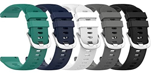 Bracelet de 18 mm compatible avec Fossil Femme Gen 6 42 mm/Gen 5E 42 mm Smart Watch Bracelet de rechange pour Fossil Gen 4 Venture HR/Charter HR/Fossil Q Venture, Größe S