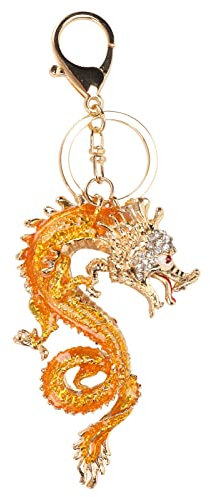 Chinesischer Drache Schlüsselanhänger Drachenförmiger Anhänger Schlüsselanhänger Dekoration, Auto Glücksbringer Autoschlüssel Anhänger, für Auto Handtasche Rucksack
