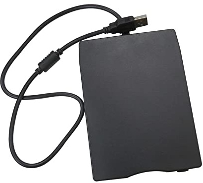Vicue Disquete externo USB de lectura y escritura de 1,44 MB, color negro, 1,44 MB para ordenador portátil Win 7/8/10/11 Mac