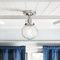 Yosoan Industrial Loft Bar Ribbed Glass Pendant Ceiling Light,Globe Ceiling Pendant Light Fitting for Kitchen Bedroom Living Room (Brushed)