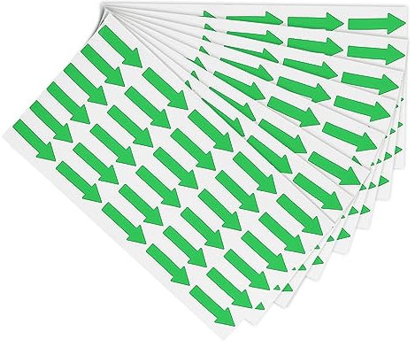 PATIKIL 180 Stück Klein Pfeil Aufkleber Grün, 30x12mm Selbstklebende Pfeil Aufkleber Etikett für Sammelalbum DIY Karten Basteln Kalender Datum Markierung Klassifizierung Büro Fabrik Lager