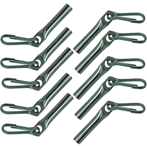 10x Seilendverschluss mit Simplexhaken für 6mm 8mm 9mm 10mm Expanderseil Planenseil Seil Haken (8)