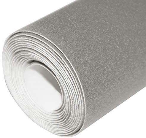 DecoMeister Vinilo Adhesivo Para Muebles de Terciopelo Papel Autoadhesivo Tipo Fieltro Para Encimera Mesa Bricolaje Para Forrar Lámina Decorativa Película Decoración En Rollo 45 x 500 cm Gris