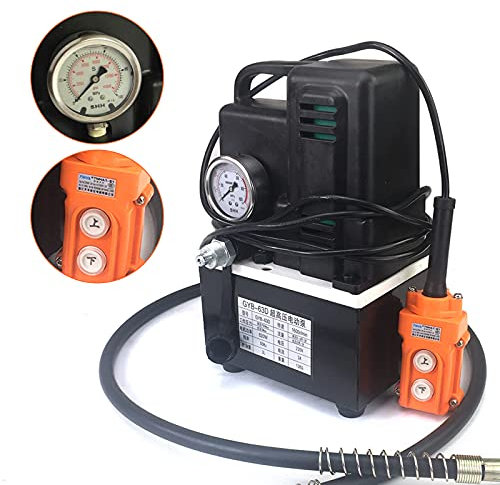 czyuRachel Pompa elettrica idraulica, 1,2 kw pompa 220 v ad azione semplice valvola ad alta pressione olio idraulico pompa elettrica per auto biciclette e pneumatici bici pistola ad aria compressa