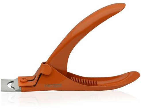 YNR Coupe-ongles 3 voies en acrylique - Coupe-ongles en gel UV - Outil professionnel pour salon et manucure - Orange