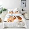 ANHOPE Katze Hund Bettwäsche Set 2 Teilig Nette Tier Combo Bettbezug 140x200 cm + Kissenbezug 65x65 cm Weich Microfaser Bettbezüge mit Reißverschluss Bettdeckenbezug für Kinder Jungen Mädchen