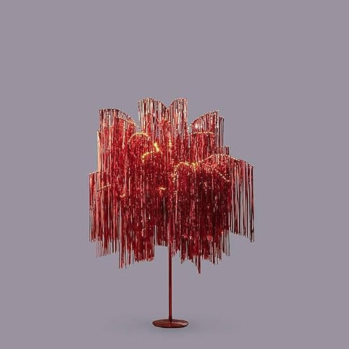 EDG Enzo De Gasperi Enzo De Gasperi Albero di Natale LED Frange 600 Microled H 150 Cm D 90 Cm Red