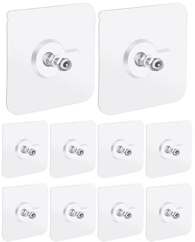 IPNSDON 10 ganci per quadri autoadesivi, ganci per quadri trasparenti, non è necessario praticare fori per appendere i quadri, portata 5 kg