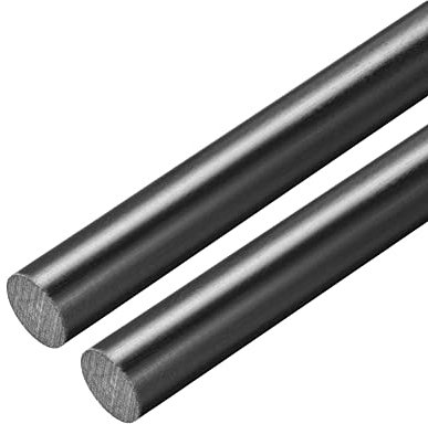 JINFEUGE 2 Pièces Tige Solide En Fibre de Verre Noire, Longueur 500 Mm, Matériau Du Modèle Élastique, Barre En Plastique Technique/15Mm*500Mm*2Pcs