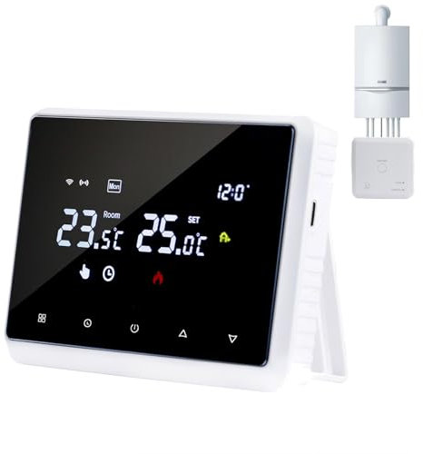 TUYA WiFi RF Smart Thermostat Schalter Temperaturregler für Wasser-/Elektro-Fußbodenheizung Gaskessel Unterstützung 3 in 1 Alexa Google Home Yandex Alice Weiß