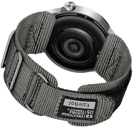 Sport Nylon Armband Kompatibel mit CMF Watch Pro 2 Armbänder, mit Klettverschluss Einstellbar Metall Ringe Verschluss Geflochtene Frauen Männer Ersatzarmband für CMF Watch Pro 2 Uhrenarmband (Grau)