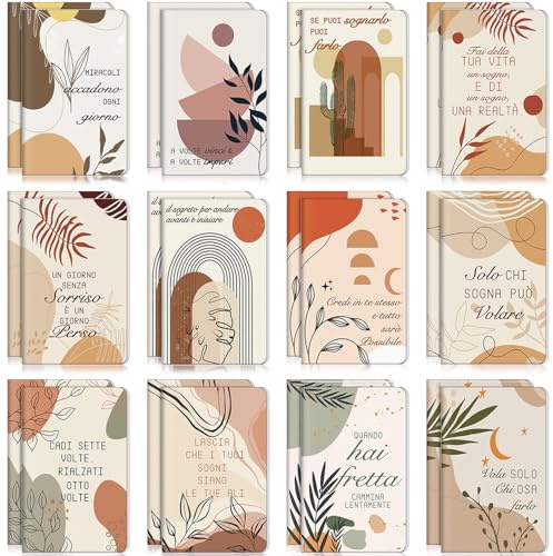 Sinmoe 24 Pezzi Regali Motivazionali Quaderno Motivazionale Mini Quaderni con Frasi Italiano Taccuino Ispirazione Regali di Laurea per Alunni, Studenti, Insegnanti, Colleghi Grazie Laurea Addio