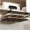Hanging Chopping Board Rack, Under Shelf Rack, Carbon Steel Under Cabinet Storage Shelf Chopping Board Holder Organizer for Kitchen Pot Lids