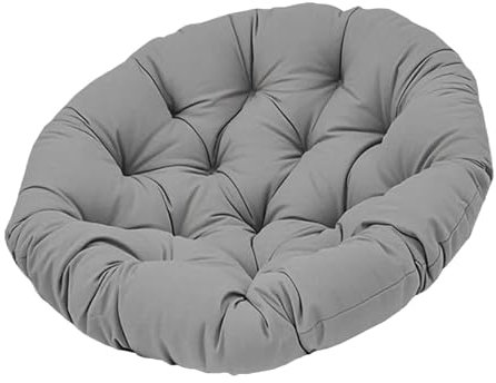 Baoblaze Hängesesselkissen 40 cm, Multifunktional Gartenstuhl Kissen, Sitzkissen Outdoor/Indoor Rund, Stuhlkissen für Außenbereich, Wohnzimmer, Sofa, Meditation, Kissen für Hängesessel, Grau