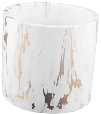 GALPADA Jardinière Céramique Pot De Fleurs Marbre Pot De Plantes Bassin pour Plantes D'intérieur
