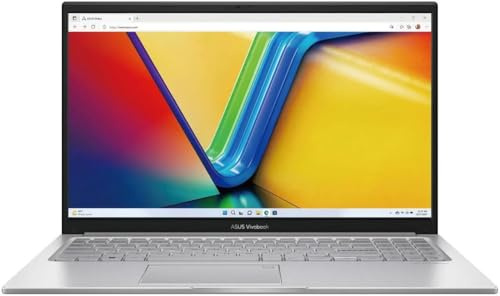 ASUS Computer portatile Vivobook 15: display Full HD da 15,6 pollici, Intel Core 5 120U, 16 GB di RAM, SSD da 512 GB, Wi-Fi 6, Windows 11 Home, argento