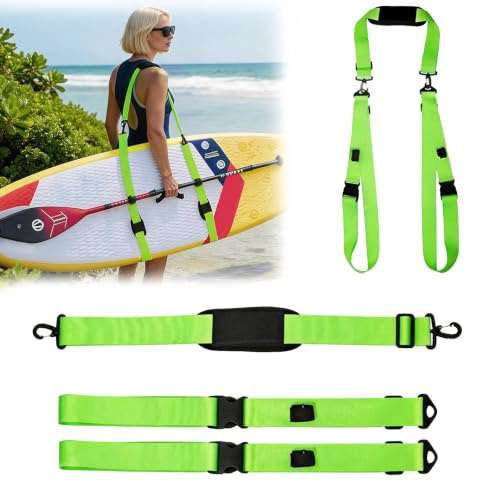 SUP Tragegurt, Verstellbarer Trageriemen SUP Zubehör, Surfboard Tragegurt, Trageriemen für Surfbretter, Paddleboard, Kajak, Longboard, Kanu und Stand Up Paddle