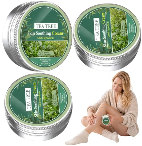 Xivicii 3 Pcs Tea Tree Cream, 30g Soothing Moisturiser Tea Tree Oil Balm for Body, Legs, Feet