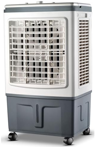 Raffrescatore evaporativo con serbatoio dell'acqua da 30 litri, raffrescatore ad acqua portatile, ventilatore con 2 scomparti per il ghiaccio, 3 velocità del vento, oscillazione a 120°, unit