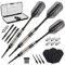 Viper Bobcat Adjustable Weight Soft Tip Darts with Storage/Travel Case: Nickel Silver Plated, Black Rings, 16-19 Grams