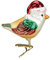 Old World Christmas Ornaments Santa Bird Glass Blown Ornaments for Christmas Tree