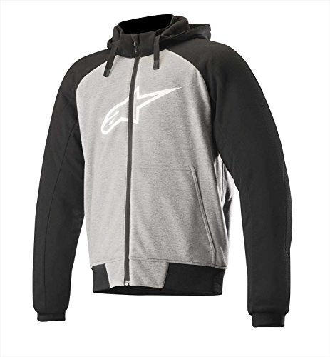 Alpinestars Motorradjacken Chrome Sport Hoodie Anthracite Black White, Schwarz/Anthracite, XL