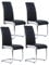 IDMarket - Lot de 4 chaises MIA Noires liseré Blanc pour Salle à Manger