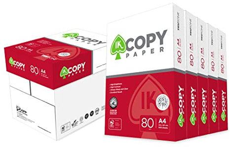 Folios A4 80gr Copy Paper, Caja con 5 Paquetes de 500 Hojas (2.500 folios), Papel Multifunción para Impresora Inkjet y Láser, DIN A4 210x297mm Ideales para Oficina y Hogar - COMFORT HOUSE