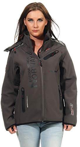 Geographical Norway Women's Softshell Jacket, grey/black, XL
