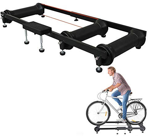 WSHA Vélo d'intérieur Rouleaux de Cyclisme Rouleau parabolique Exercice Support de Remise en Forme Station d'entraînement de résistance de vélo Pliable Réduction du Bruit, pour VTT de Route