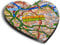1 x Heart MDF Magnets - Birmingham England Travel City UK Map 44284