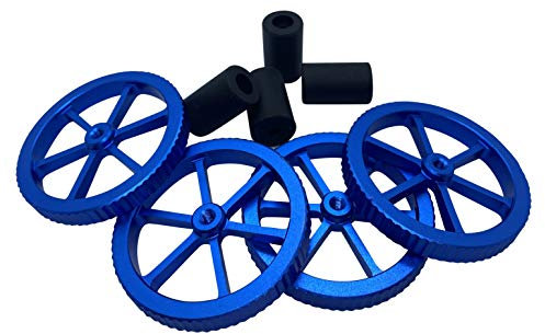 3DPLady | Artillery Sidewinder X1/X2 und Genius/Pro - Verbesserte Aluminium Nivelliermuttern + Silikondämpfer (schwarze Silikonpuffer)