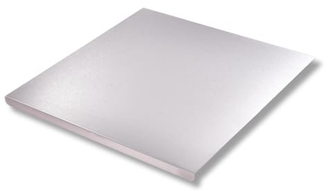 Arbeitsplatte Edelstahl Schneidebrett (50x50 cm groß) - Profi Küchenarbeitsplatte - Edelstahlschneidbrett für Küche - Pastabrett, Nudelbrett, Pizzabrett, Teigbrett zum Teig kneten - Küchenplatte