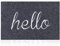 Hello Door Mat Outdoor Mats for Front Door with Non-slip Rubber Backing,Welcome Mat Indoor Heavy Duty Absorb Mud for High Traffic Area Doormat Grey