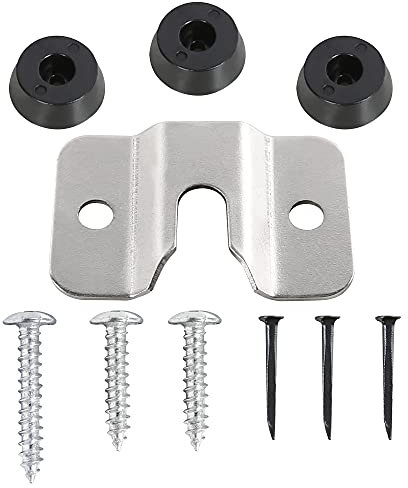 joyionic Wandhalter für Dartboards Steel-Dartboards Befestigungsset für Dartscheiben, aus Edelstahl & Gummi, inkl. Abstandshalter, Schwarz-Grau
