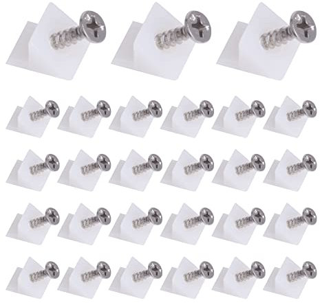 100Pcs Schubladen Keile, Kunststoff Rückwandverbinder,Keil für Durchhängende Schubladenböden, Rückwandverbinder mit Schrauben für Reparaturschränke, Bücherregale, Schubladen und Schrankböden