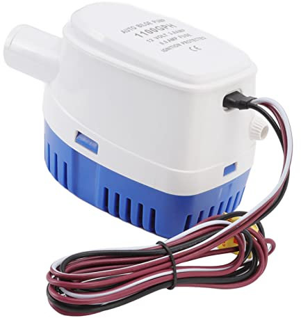 YUMILI Bilgenpumpen, 12 V/24 V automatische Bilgenpumpe mit Schwimmerschalter für Boote, Pools, schlagfeste Mini-Multifunktions-DC-Tauchpumpe(12V)